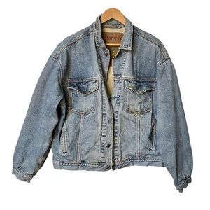 Vintage Great Western Garment Company Distressed Blue Denim Jean Trucker Jacket